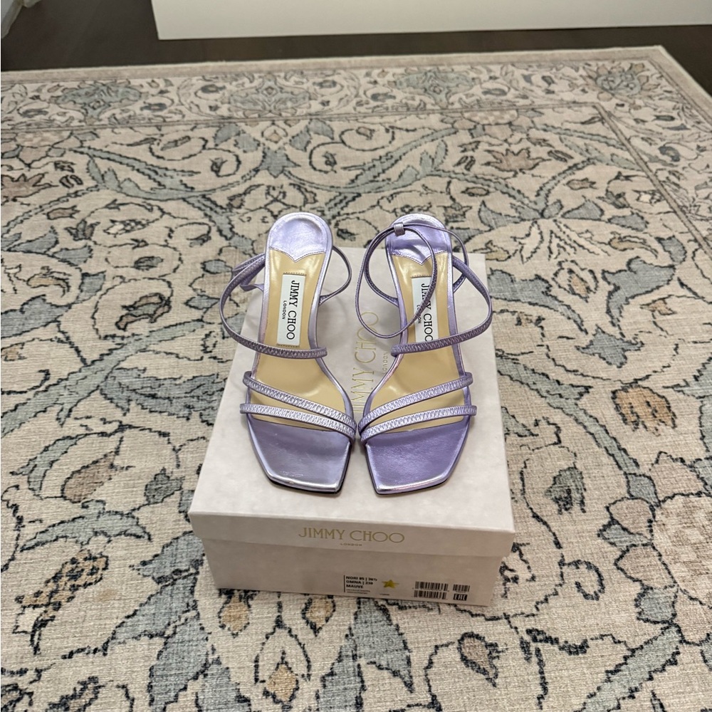 Jimmy Choo 36 1/2 nori heel color Mauve